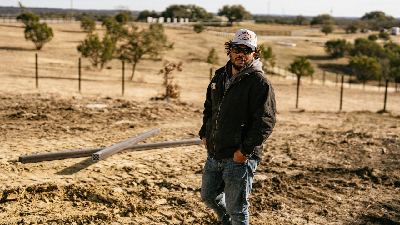 Jon Dawson on a Texas ranch jobsite